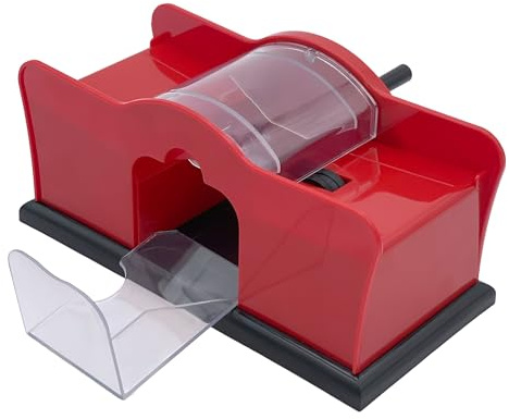 CHH Hand Cranked Card Shuffler – Manual Card Shuffler for Standard or Bridge-Sized Playing Cards – Quiet and Easy to Use - Designed for 2 Decks