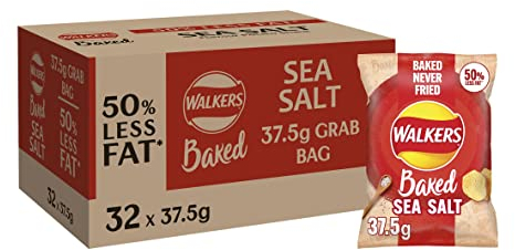 Walkers Baked Sea Salt Snacks Crisps 37.5g