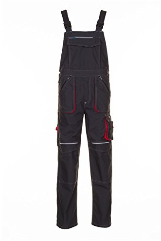 Planam Herren Basalt Latzhose Latzhose Basalt Größe 42 in anthrazit/rot (1er Pack)