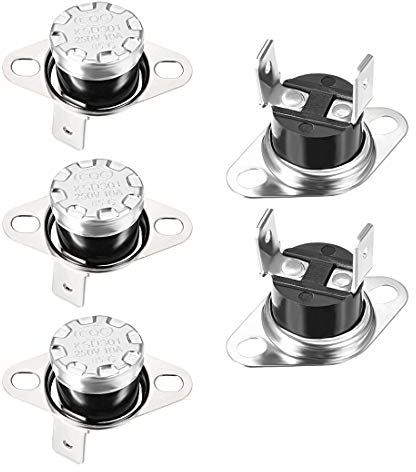 sourcing map 5 Stücke Temperaturschalter Thermostat Normalerweise offen 85°C 10A N.O de
