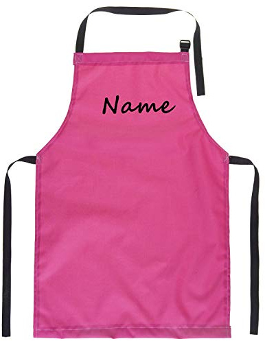 Ferocity Personalisierter Kinderschürze Kind Malschürze Kunstkittel Kochschürze Apron Werkschürze mit einem motiv rosa Name [074]