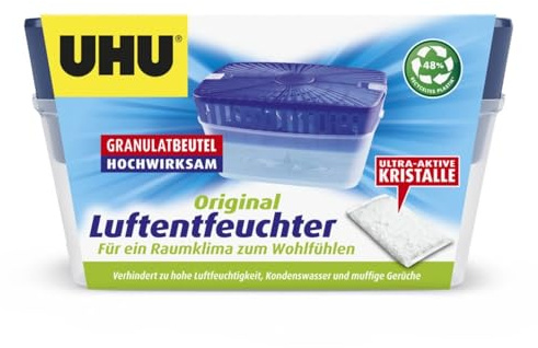 UHU Luftentfeuchter Original + Nachfüll-Beutel 1000g