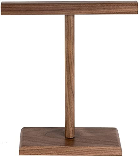 Headset Stand Dual Headphones Stand For Desk Beech And Walnut Gaming Headsets Holder Hanger Creative Display Headset Hanger Headphone Stand (Color : WALNUT)