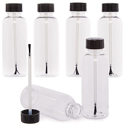 Baker Ross FC358 Pinsel Farbe und Klebeflaschen - Packung mit 6 Flaschen, Kunstzubehör, Bastelwerkzeug, Farbflasche