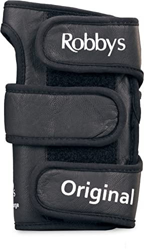 Robby's Unisex-Erwachsene Original Handgelenkbandage aus Leder, für Rechtshänder, Größe S Handgelenkstütze, Schwarz, Small