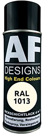 Alex Flittner Designs Vernice antiruggine 4 in 1, RAL 1013, colore bianco perla, metallo, vernice protettiva spray, vernice antiruggine