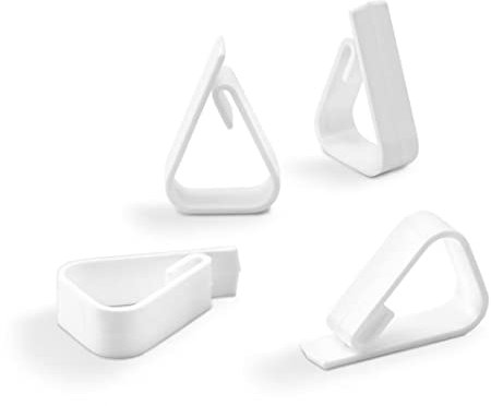 Clim Profesional 100 Pinzas Sujeta Manteles para Mesas. Producto Ideal para Exteriores en Terrazas, Jardín, Restaurante, Camping o Patios. Clip de Plástico Blanco para Papel, Hule y Tela