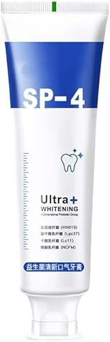 Dentifrice SP-4, dentifrice éclaircissant et détachant All Smiles, dentifrice blanchissant pour les dents, haleine fraîche naturelle (Bleu)