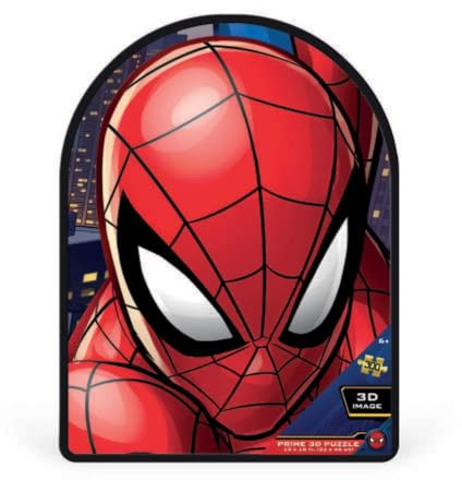 Grandi Giochi Marvel Avengers Spiderman Vertikales Linsenpuzzle mit 300 Teilen und 3D-PUB03000 Effekt Blechdose PUB03000