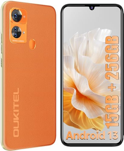 OUKITEL C33 Mobile phone, 15GB+256GB (Expandable 2TB), Android 13 Smartphone, 50MP+5MP Camera, 6.8 HD+ Display, 5150mAh Battery&10W Fast Charge, 4G Dual SIM Cellphone, FaceID/Fingerprint/GPS/OTG