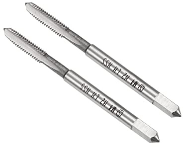 CoCud Filetage Fraisage Tarauds, Métrique M4 x 0.7 Filetage H2, Haute Vitesse Acier Machine 3 Droit Flûtes Gauche Main Vis Filetage - (pour Tapotement Perçage Machine), 2-Pièces