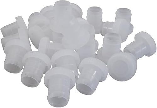 Corchos de vino de plástico transparentes reutilizables – 100 unidades