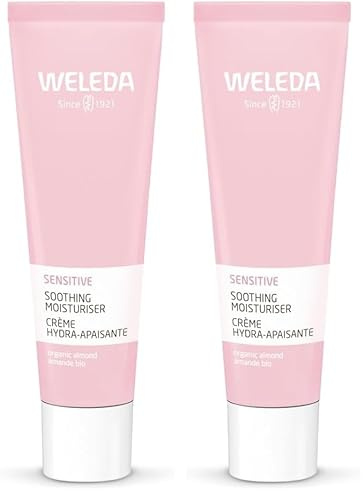 WELEDA Bio Mandel Sensitiv Feuchtigkeitscreme - unparfümierte Naturkosmetik Feuchtigkeitspflege Gesichtscreme beruhigt sensible, trockene Haut & sorgt für einen gesunden Teint (1x 30 ml)