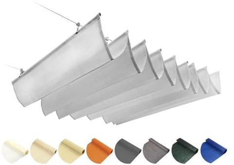 pujindu Voiles D'ombrage Extérieures, Couverture Rétractable De Pergola D'auvent De Vague, Auvent De Protection Solaire Résistant Aux UV. avec Kit De Montage pour Le Jardin du Porche