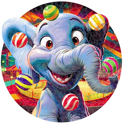 ESC WELT Holzpuzzle Elefant 500 Teile - Anspruchsvolles Denkspiel für Kinder & Erwachsene - Umweltfreundliches & Unterhaltsames Lernspielzeug - Herausforderndes Spiel - Denkspiel aus Holz