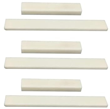 RuiJOTWAT pezzi selle per ponti per chitarra vuote e non tagliate 80x3x10mm e capotasto 52x6x10mm per chitarra acustica, classica e sigaro parte di ricambio