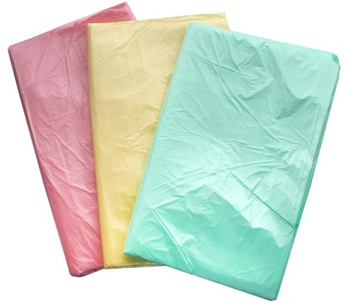 DEKTON 3PC 3.7M x 3.7M Coloured Polythene Dust Sheet, Protects Against Paint, Dirt, and Dust, Ideal for Painting, Decorating, DIY, and Car Maintenance, Lightweight and Flexible for Easy Draping