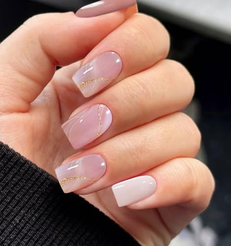 JMEOWIO Marmor Nagelfolie UV Härtend Gel Nagel Strip Sticker