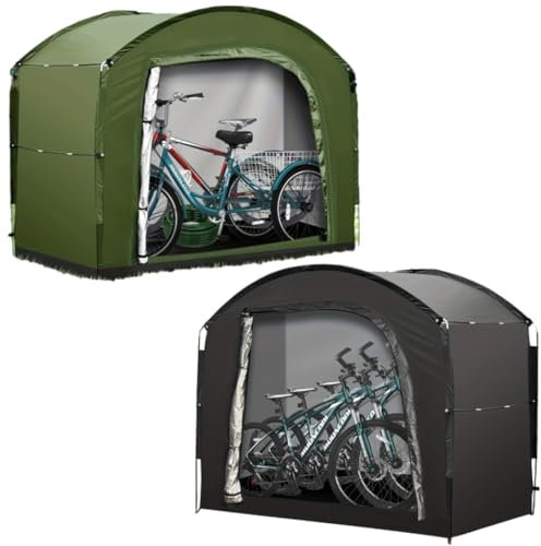 Bike Storage Outdoor 220 * 185 * 150cm Bike Cover for Outside Storage Waterproof Bike Shed for 3-4 Bikes Bicycle Cover Bike Tent Bike Store Shelter Storage Tent bike covers for outside storage-black