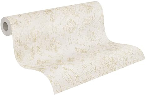 A.S. Création livingwalls Hot Spots Motivtapete 10,05 m x 0,53 m klassischen Ornamenten - Creme, Gold, Metallic - Vliestapete, Wanddeko im luxuriösen Stil Made in Germany - 786722