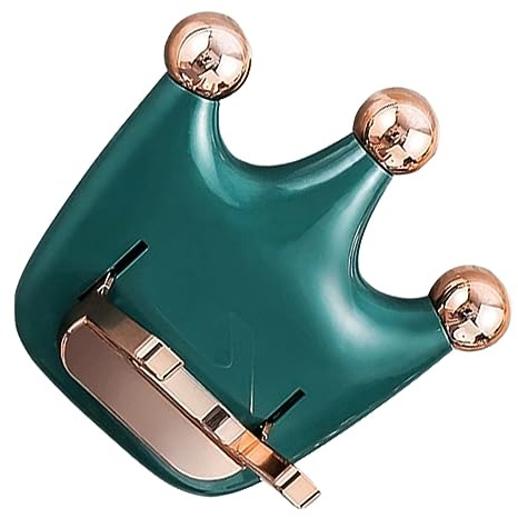 Supporto per Asciugacapelli da Parete a Corona Verde Abs
