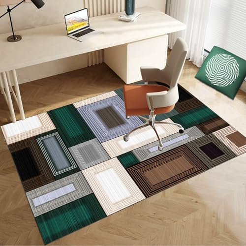Tapis de chaise de bureau antidérapant pour moquette 150 x 190 cm en bois dur protecteur de chaise de bureau d'ordinateur Home Office Gaming Room Decor Grande taille et matériau pour un confort