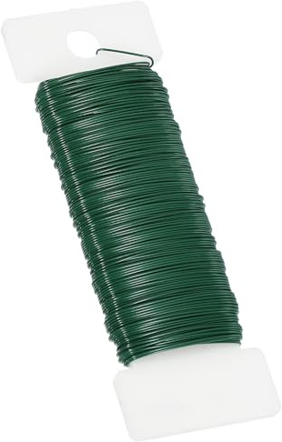 PATIKIL 24 gauge blommig flexibel paddltråd 38 yard (115 feet) florister krans tråd för hantverk blomarrangemang grön