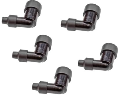 5x Zündkerzenstecker LZFH | 90° abgewinkelt | nicht entstört | passend für Zündapp, Kreidler, Puch, Hercules, Simson | Wasserdicht & langlebig | für M10, M12, M14 Zündkerze
