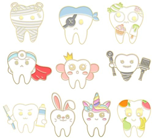 Broche Dientes, Pin De Dibujos Animados, Broche Dientes De Dibujos Animados, Alfiler De Solapa De Dentista, Accesorios De Dentista, Pequeños Regalos, Souvenirs, Para Ropa, Bolsos, Bufandas (C)