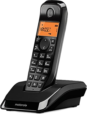 glowster Téléphone DECT sans Fil, Design Noir, Son Clair, portée jusqu'à 300 m, Fonctions d'interphone, idéal pour la Communication à Domicile.