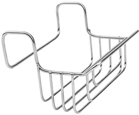 TOPPERFUN Soporte de Esponja de Fregadero Inoxidable Organizador de Cocina con Drenaje Cesta Estropajos y Paños Montaje Fregadero Práctico y Portátil