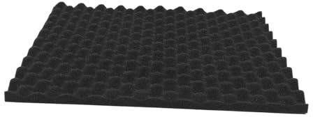 Black Sponge Egg Carton Acoustic Treatment for Ceilings and Churches | Noise Reduction, Sound Absorption, Wave Texture, Studio Recording Equipment Category