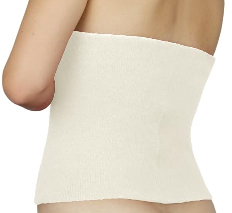 wobera NATUR Leibwärmer, Nierenwärmer und Rückenwärmer - warme und intensive Ausführung mit ultrafeiner Merinowolle und weicher Baumwolle, für Damen und Herren