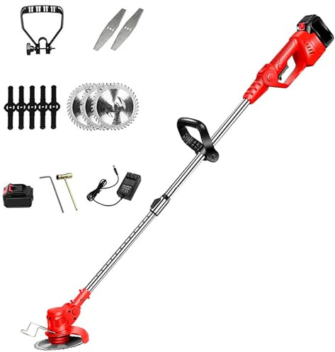 Tosaerba Elettrico Ricaricabile agli ioni di Litio, Senza spazzole, per Uso Domestico, tagliaerba a Batteria 3 in 1, Adatto per Giardini, Prati, ECC., C