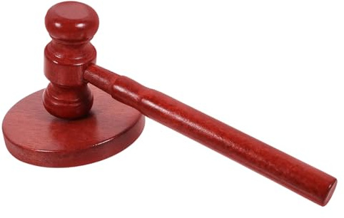 jojofuny De Juez De Madera Maciza Martillo De Juez Para Accesorio De De Juguete De De Para Rol y Fiestas De Disfraces