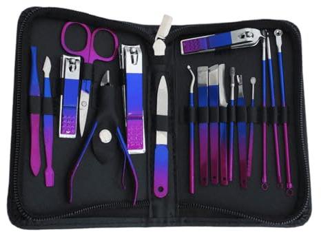 Manicura Conjunto De Uñas Profesionales Kits Cortador Herramientas Cuidado Pedicura Kits Aseo Acero Inoxidable 6 Piezas Para Viajes O Kit Cuidado Uñas En Hogar