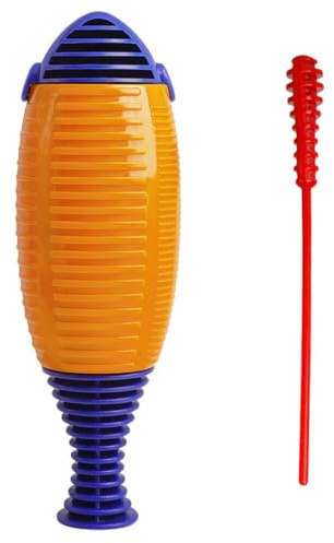 YARNOW Instrument de Percussion Éducatif Orff en ABS Bicolore Orange Set Percussion Garçon et Filles avec Grenouille Sonore Éveil Musical et Développement Sensoriel Ludique pour