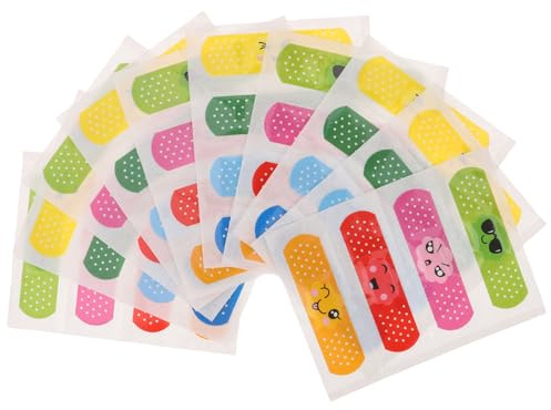 Beavorty Vendajes Adhesivos Impermeables y Transpirables 40 Piezas para Niños Dibujos Animados Elásticos y Autoadhesivos, Ideales para Uso Diario y Viajes