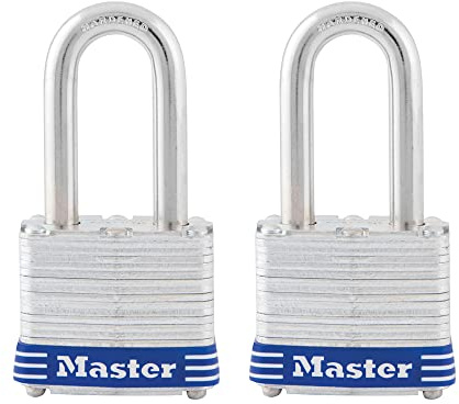 Master Lock 3TLF Keyed Padlock, Silver, 1-1/2 Shackle