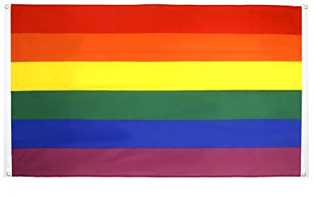 Flaggenfritze® Balkonflagge Regenbogen