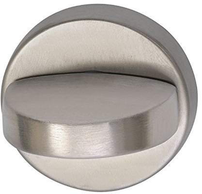 WC - Rosette ø 50 mm, mit AnschraubträgerU und Drehknopf, Edelstahl matt, 1 Stück | Zubehör Türbeschläge
