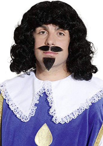 Orlob Fasching Perücke Herren Musketier (braun)