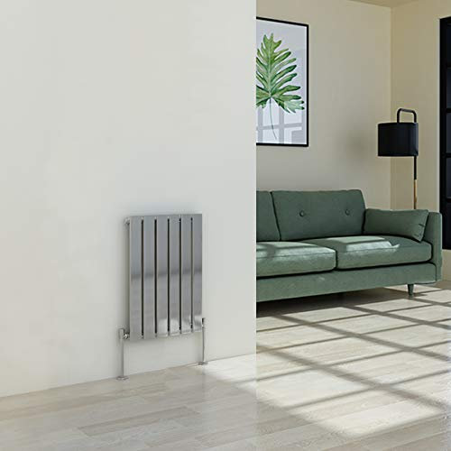 Warmehaus Horizontal Designer Radiator Flat Panel Modern Heating Single Chrome Radiator 600 x 410mm