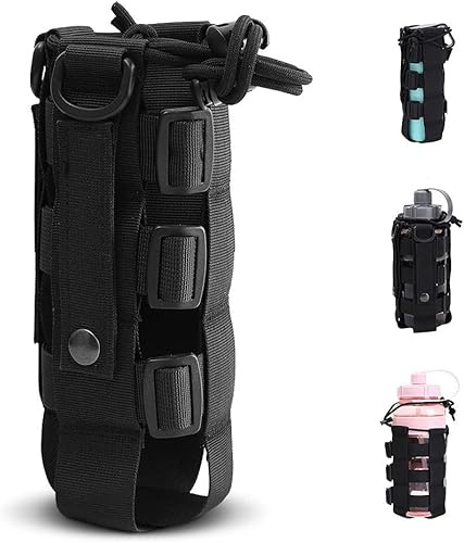 Gexgune Tactique Réglable Molle Bouteille d'eau Poche Holster Transporteur en Plein Air Militaire Bouteille d'eau Bouilloire Sac Camping Randonnée Voyage Kit