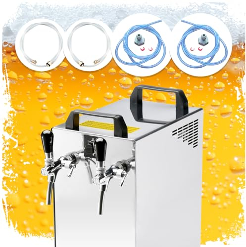 Ensemble Complet Tireuse a Biere avec Pompe à Membrane Kontakt 40/K Machine a Biere, Pompe a Biere 2 Lignes, 50 litres/h, Professionnelle, tête de Robinet - Adaptateur 5 litres, Adaptateur 5 litres
