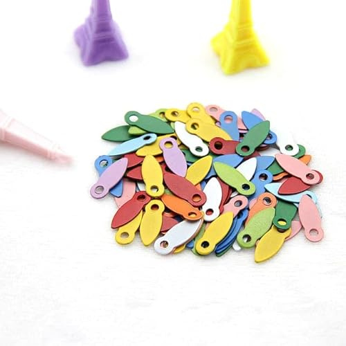 LEEYOX 100 Uds 16,5 cm DIY Marco de álbum de Fotos decoración Brads Scrapbooking cerraduras giratorias Botones Adorno Brads 10 Colores