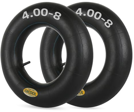 GICOOL 4.80/4.00-8 Replacement Inner Tube, 2 Pack with TR-13 Valve Stem, Heavy Duty, for Hand Truck Wheelbarrow Garden Utility Wagon Go Cart Lawn Mower