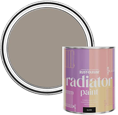 Rust-Oleum Brown Heat Resistant Radiator Paint in Gloss Finish - Whipped Truffle 750ml