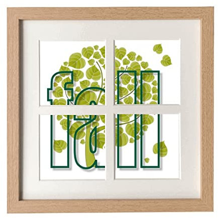 Cadre mural pour table avec 4 ouvertures Motif arbres à feuilles caduques