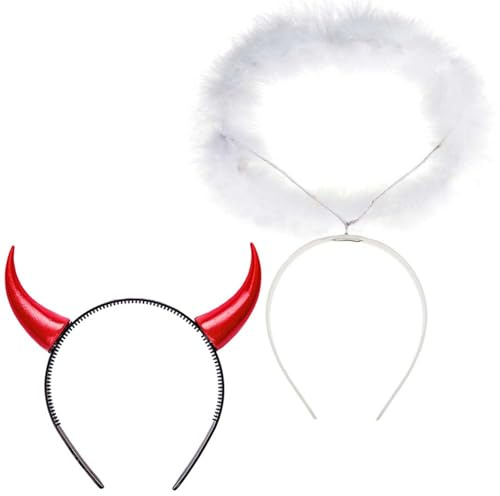 Halloween Haarreifen 2 Stk Set | Damen Kostüm Kopfschmuck | Haarschmuck für Fasching Karneval